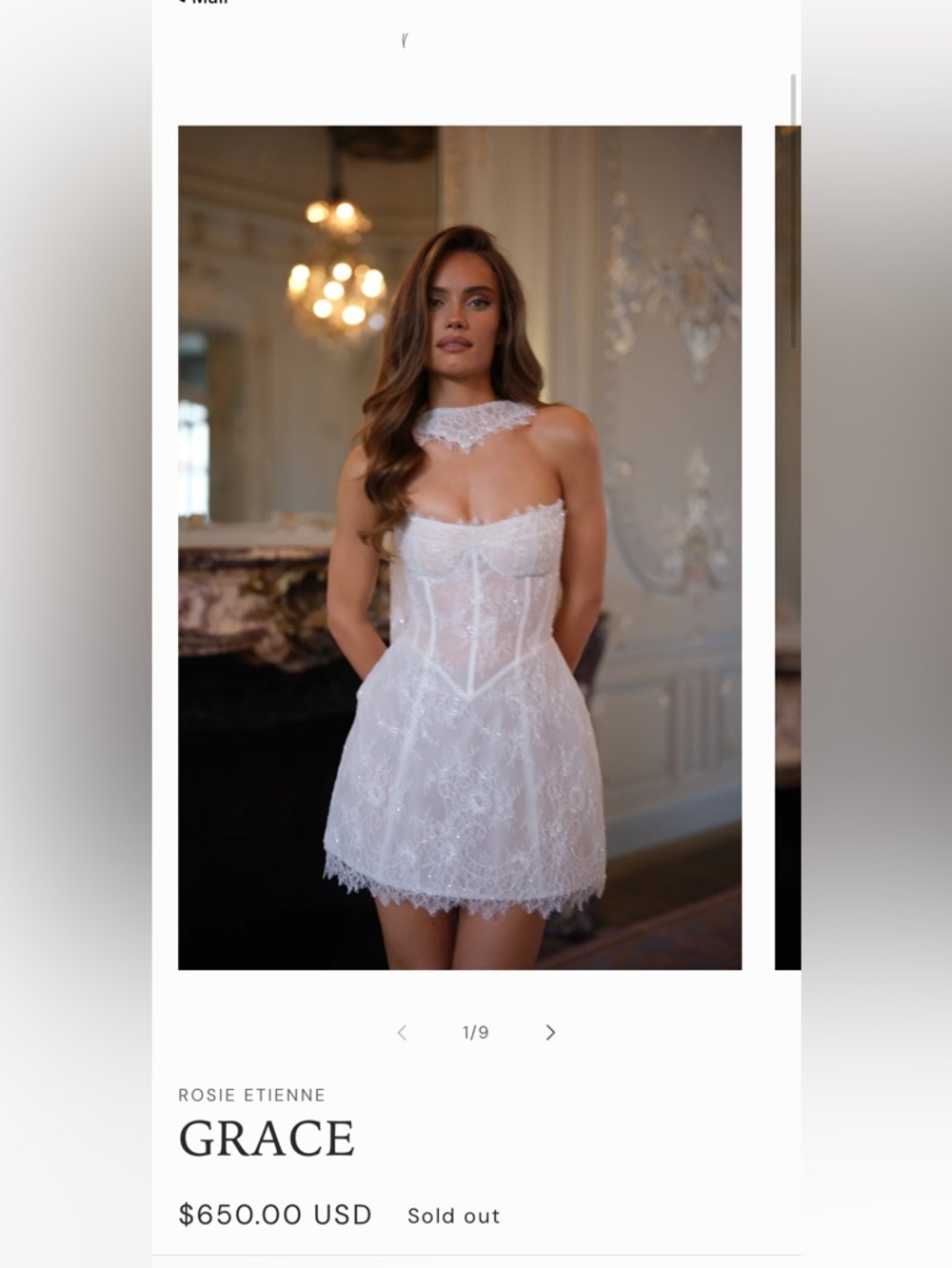 Rosie Etienne Grace White Lace Mini Dress